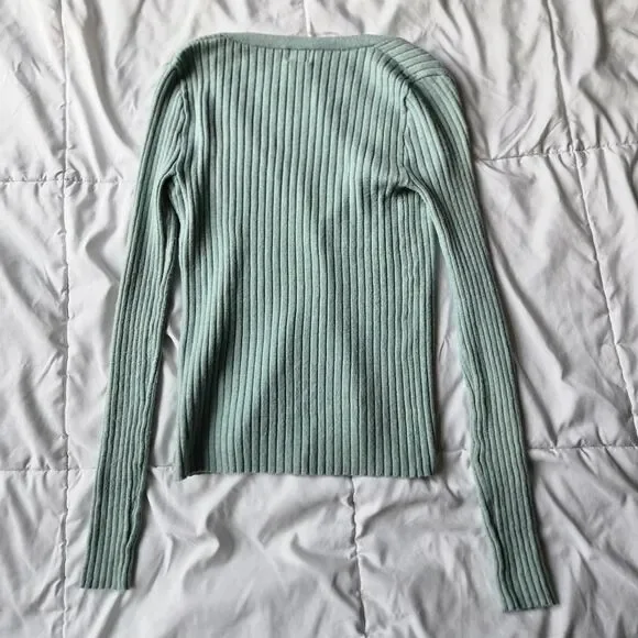 A New Day Women's Mint Button Down Cardigan - Picture 4 of 4